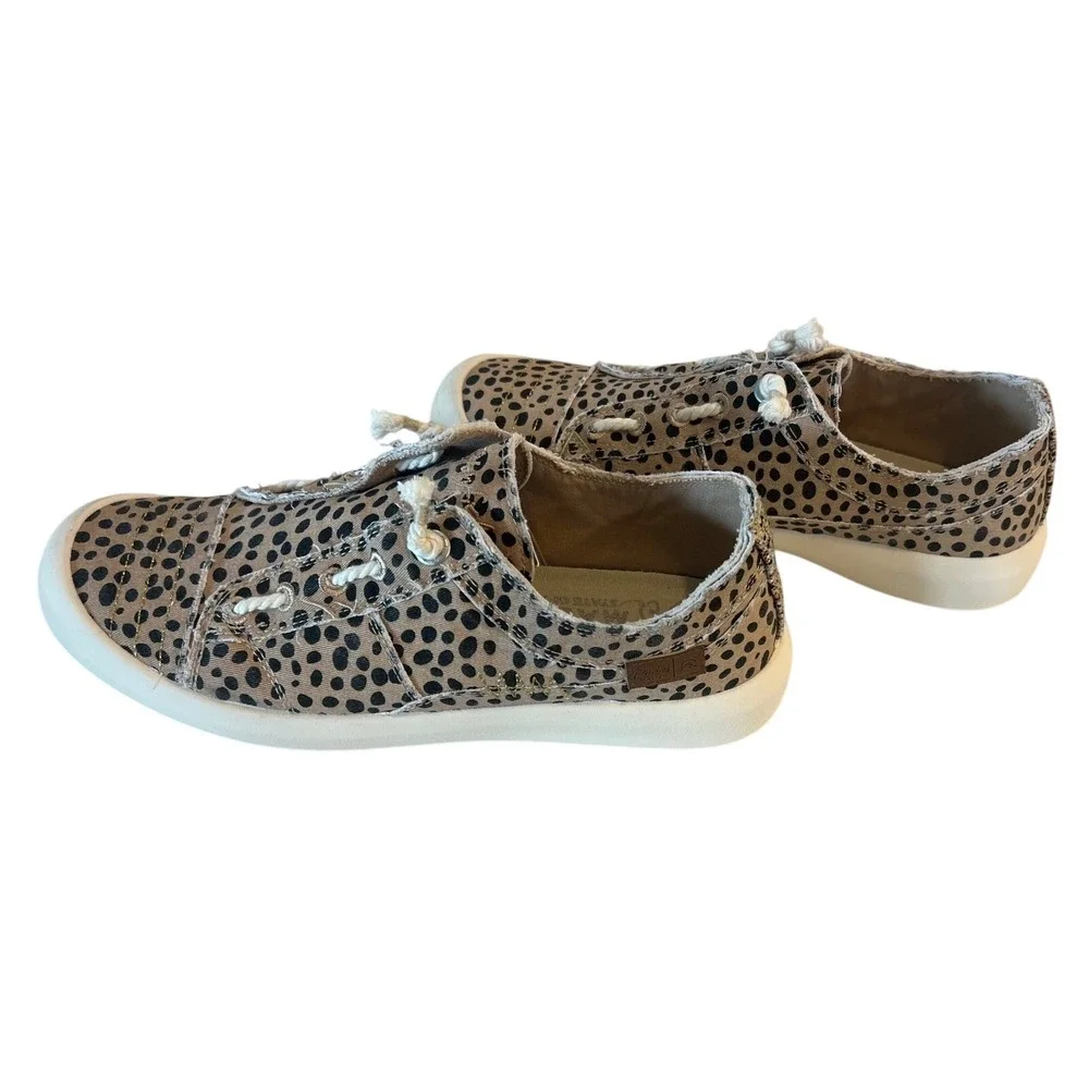Blowfish Malibu Sneakers Women 8.5M Beachside Low Top Pixie‎ Cheetah Fabric - Picture 10 of 11
